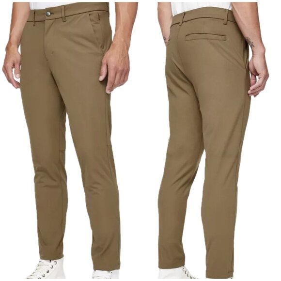 Lululemon Commission Pants Mens 36x29 Khaki Classic Fit Performance Golf Casual - Picture 1 of 10